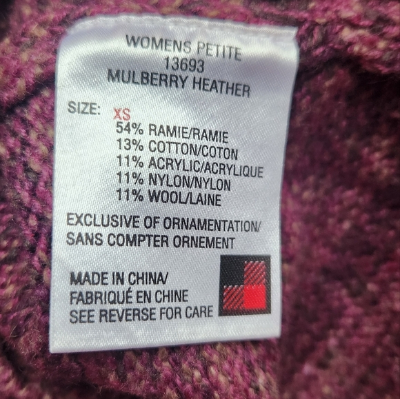 Woolrich Women's Petite Half Zip Knit Sweater - Picture 4 of 5